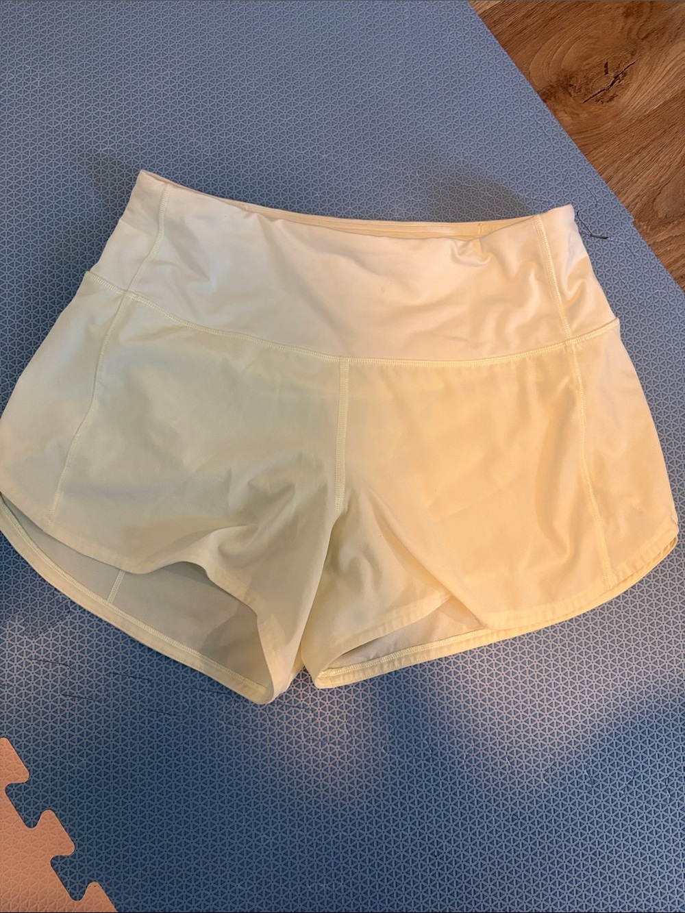 lululemon athletica Light Yellow High-Rise Athletic Shorts